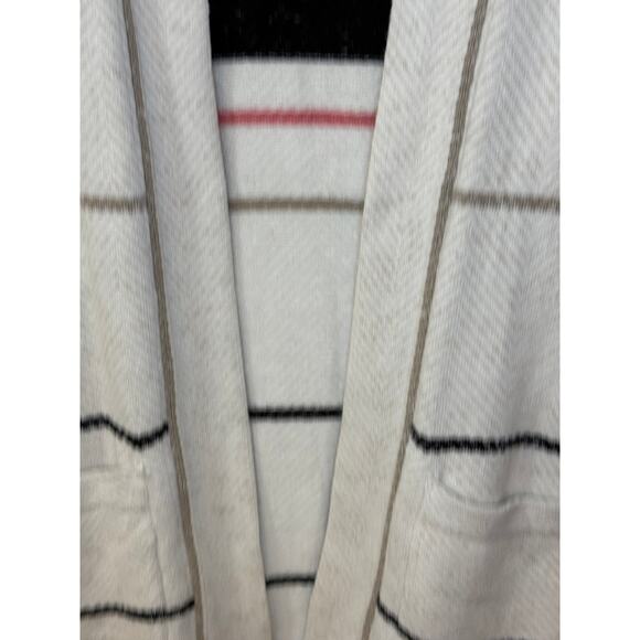 Not For Sale Nic+Zoe Cardigan Women X Small Beige Striped Open Preppy Cabin - Picture 4 of 10